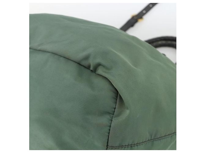 PRADA Hand Bag Nylon 2way Green Gold - vista 12