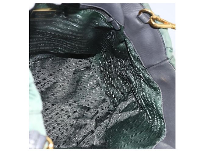PRADA Hand Bag Nylon 2way Green Gold - vista 18
