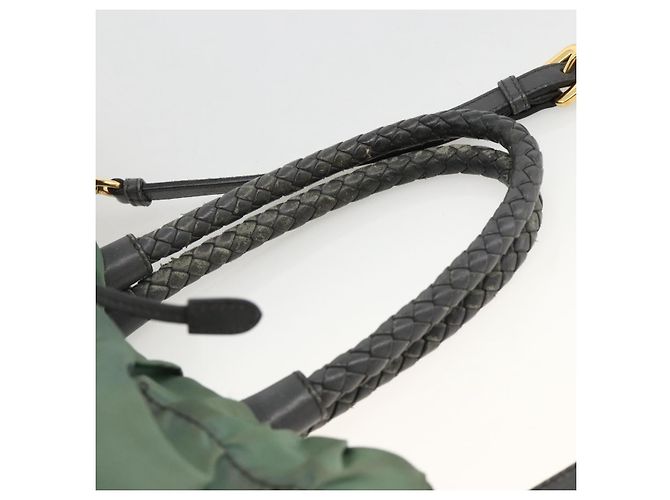 PRADA Hand Bag Nylon 2way Green Gold - vista 8