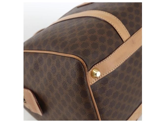 Céline CELINE Macadam Canvas Hand Bag PVC Leather Brown Gold - vista 14