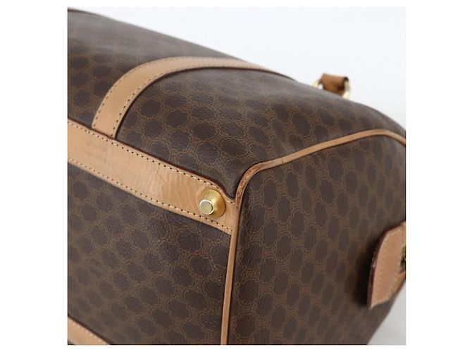 Céline CELINE Macadam Canvas Hand Bag PVC Leather Brown Gold - vista 15