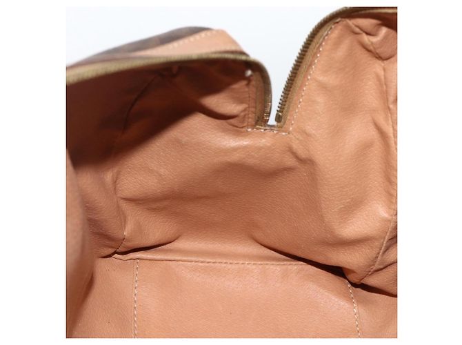 Céline CELINE Macadam Canvas Hand Bag PVC Leather Brown Gold - vista 18