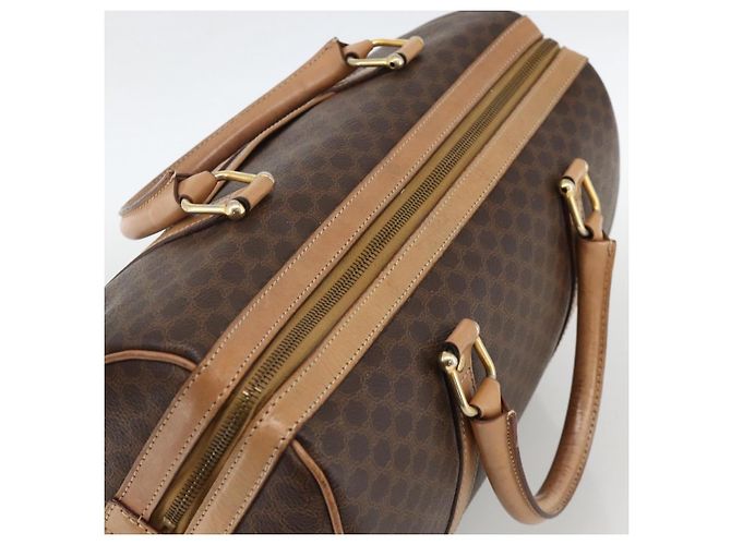 Céline CELINE Macadam Canvas Hand Bag PVC Leather Brown Gold - vista 6