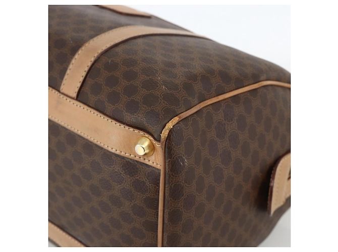 Céline CELINE Macadam Canvas Hand Bag PVC Leather Brown Gold - vista 9