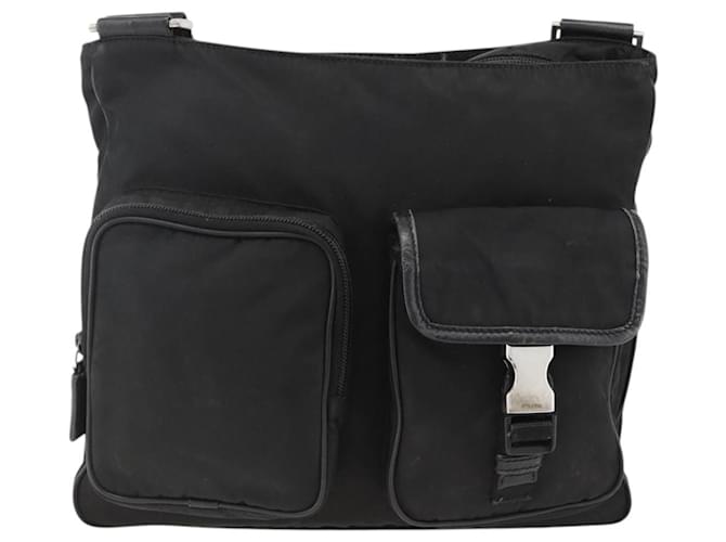 PRADA Shoulder Bag Nylon Black Silver - vista 13