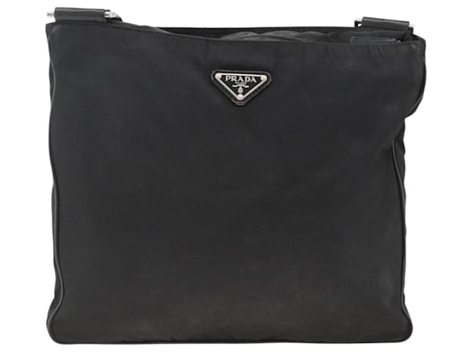 PRADA Shoulder Bag Nylon Black Silver - vista 2