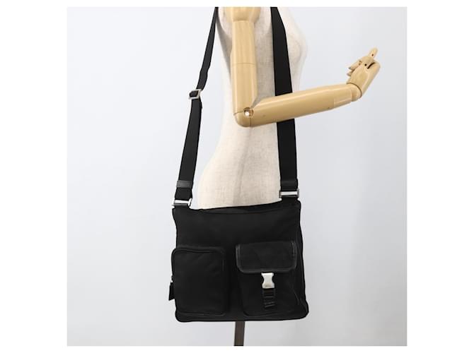 PRADA Shoulder Bag Nylon Black Silver - vista 26