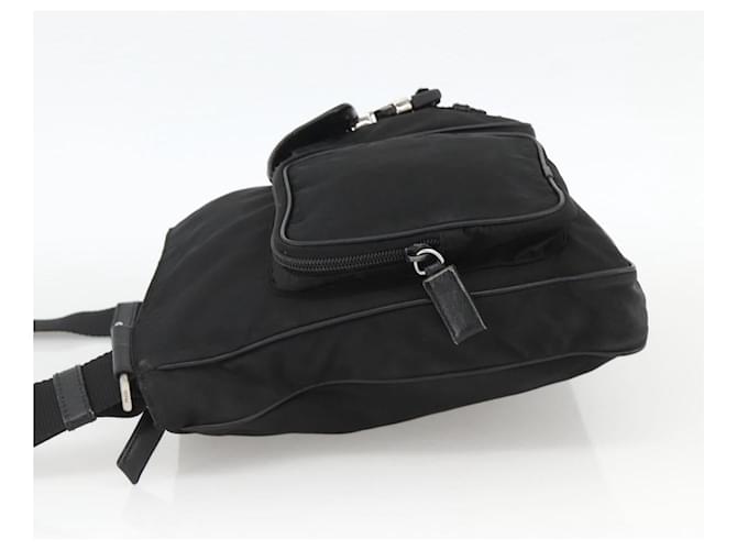 PRADA Shoulder Bag Nylon Black Silver - vista 3