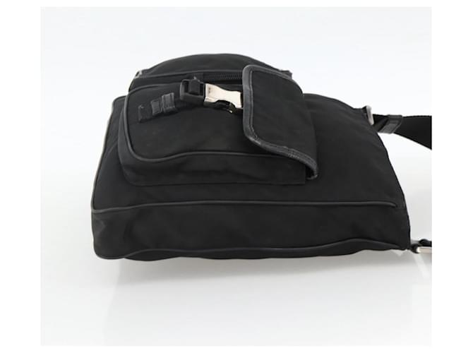PRADA Shoulder Bag Nylon Black Silver - vista 4
