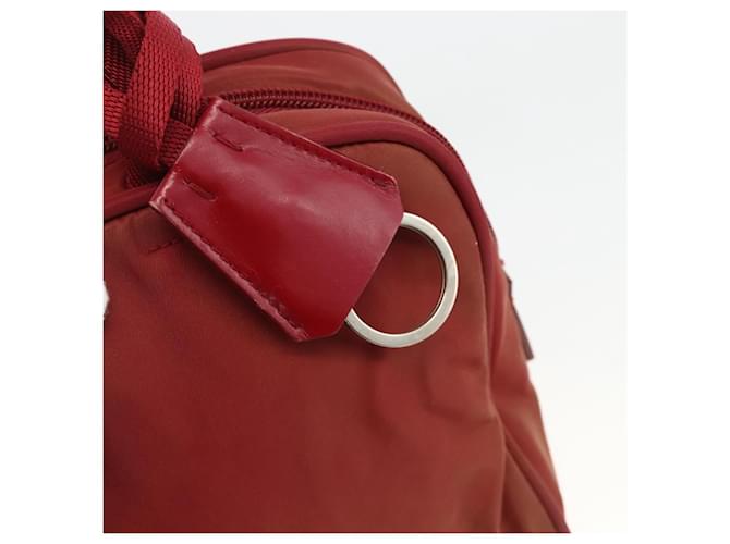 PRADA Tote Bag Nylon Red Silver - vista 10
