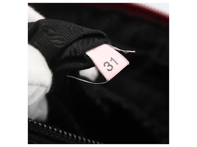 PRADA Tote Bag Nylon Red Silver - vista 12