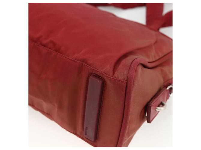 PRADA Tote Bag Nylon Red Silver - vista 15