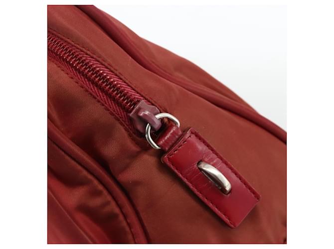 PRADA Tote Bag Nylon Red Silver - vista 17
