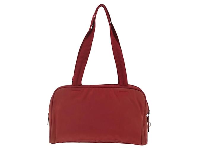 PRADA Tote Bag Nylon Red Silver - vista 2