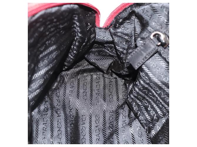 PRADA Tote Bag Nylon Red Silver - vista 21