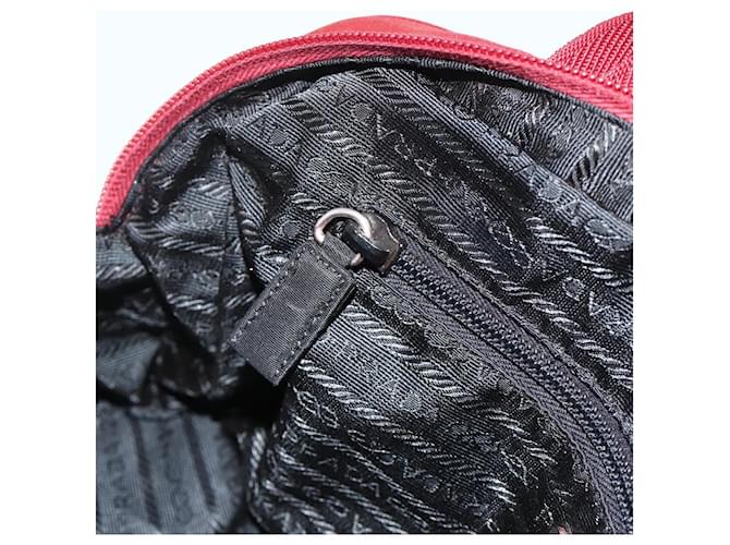 PRADA Tote Bag Nylon Red Silver - vista 22