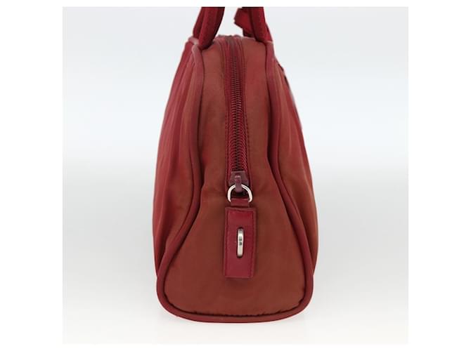 PRADA Tote Bag Nylon Red Silver - vista 3