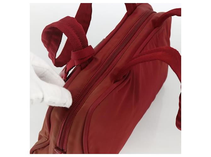 PRADA Tote Bag Nylon Red Silver - vista 6