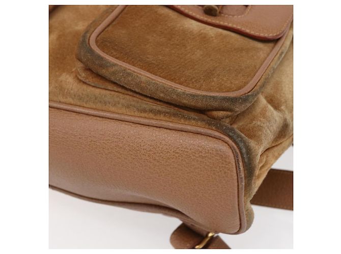 GUCCI Bamboo Backpack Suede Brown Gold 003 2058 0016 - vista 10