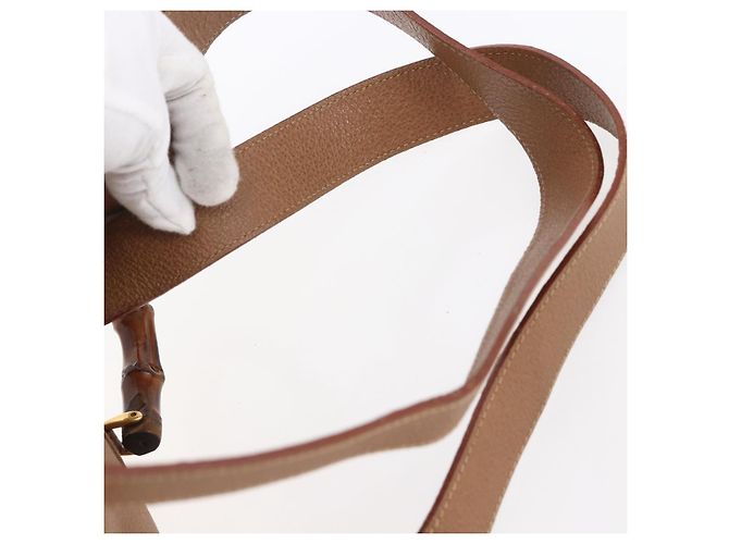 GUCCI Bamboo Backpack Suede Brown Gold 003 2058 0016 - vista 14