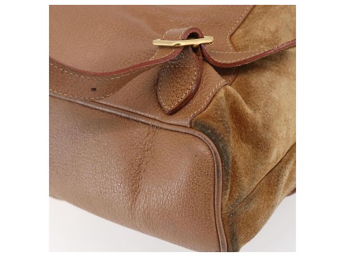 GUCCI Bamboo Backpack Suede Brown Gold 003 2058 0016 - vista 16