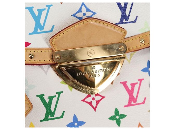 LOUIS VUITTON Monogram Multicolor Beverly GM Hand Bag White M40201 - vista 19