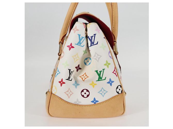 LOUIS VUITTON Monogram Multicolor Beverly GM Hand Bag White M40201 - vista 5