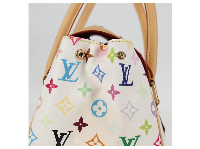 LOUIS VUITTON Monogram Multicolor Beverly GM Hand Bag White M40201 - vista 6