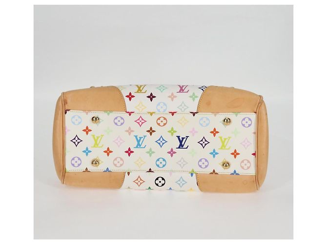 LOUIS VUITTON Monogram Multicolor Beverly GM Hand Bag White M40201 - vista 7