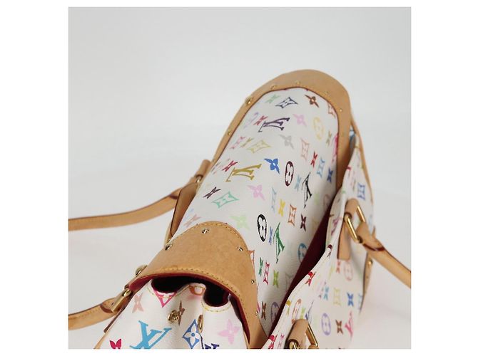 LOUIS VUITTON Monogram Multicolor Beverly GM Hand Bag White M40201 - vista 8