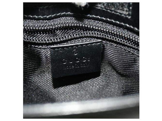 GUCCI GG Canvas Flat Shoulder Bag Black 0348 - vista 18