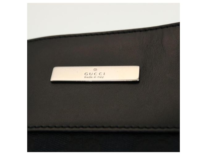 GUCCI GG Canvas Flat Shoulder Bag Black 0348 - vista 9