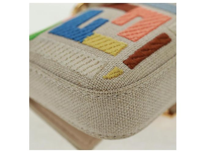 FENDI Zucca Canvas Micro Bucket Charm Multicolor Gold - vista 15