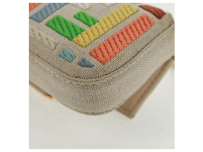 FENDI Zucca Canvas Micro Bucket Charm Multicolor Gold - vista 16