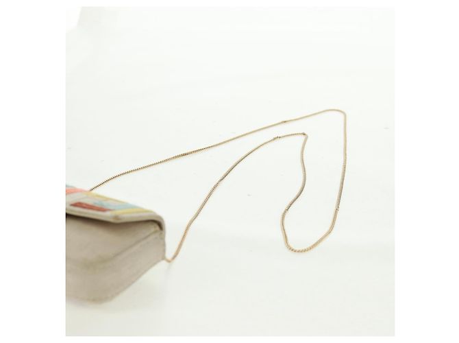 FENDI Zucca Canvas Micro Bucket Charm Multicolor Gold - vista 8