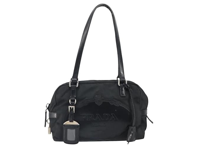 PRADA Hand Bag Nylon Black Silver - vista 13