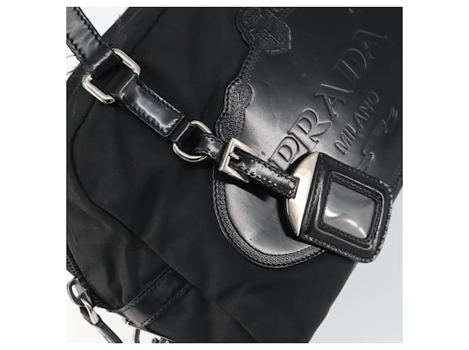 PRADA Hand Bag Nylon Black Silver - vista 19