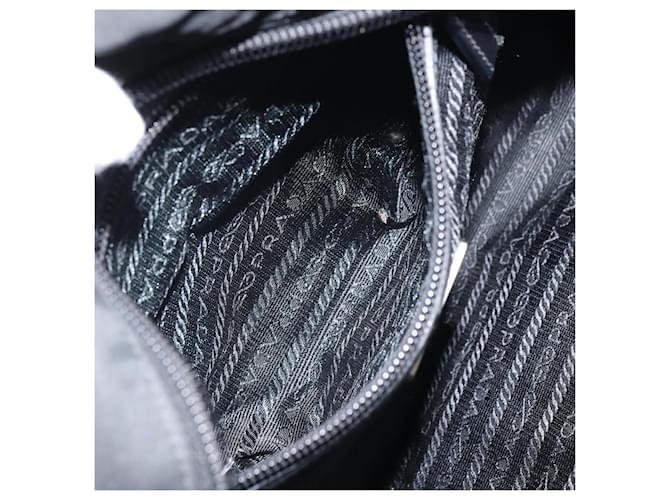 PRADA Hand Bag Nylon Black Silver - vista 26