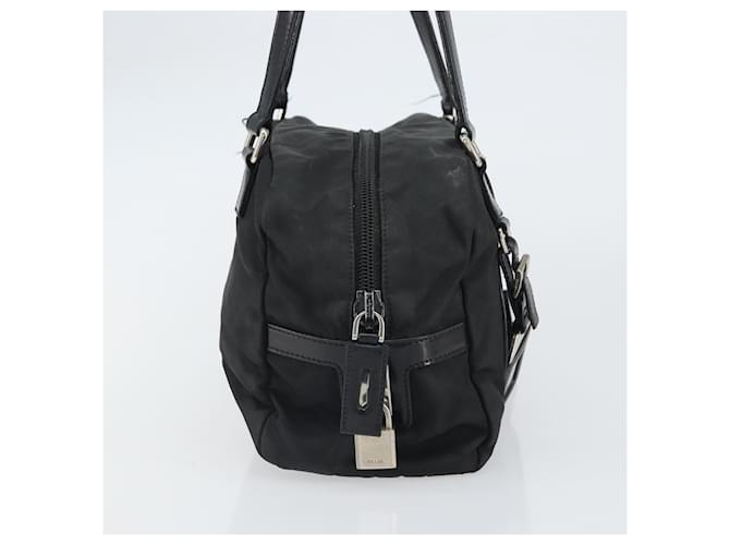 PRADA Hand Bag Nylon Black Silver - vista 4