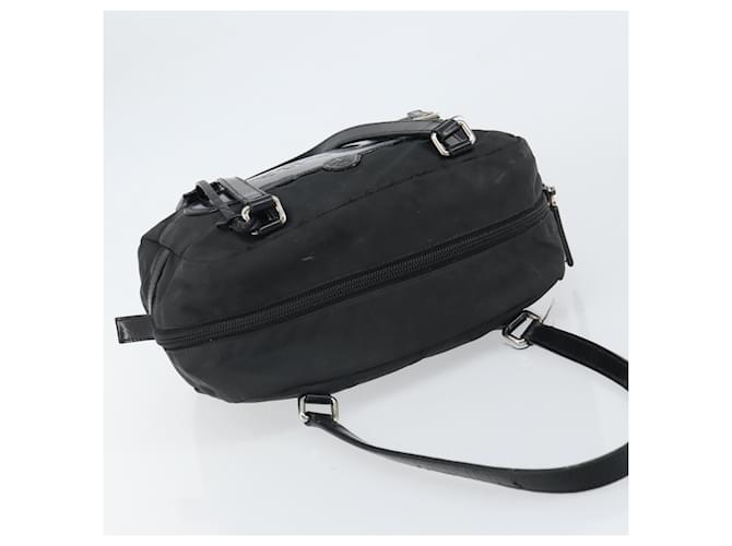 PRADA Hand Bag Nylon Black Silver - vista 6