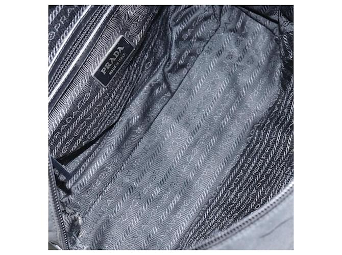 PRADA Hand Bag Nylon Black Silver - vista 9