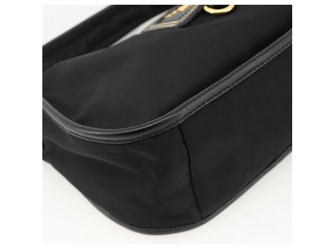 PRADA Hand Bag Nylon 2way Black Gold - vista 13