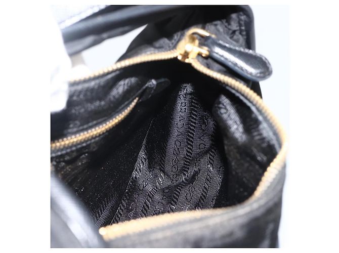 PRADA Hand Bag Nylon 2way Black Gold - vista 20