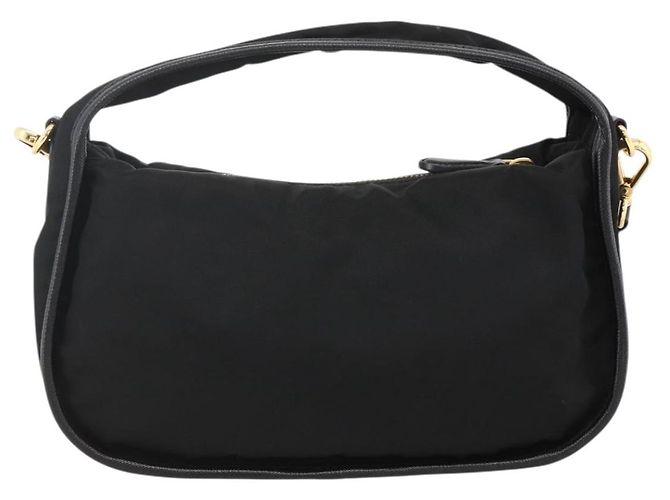 PRADA Hand Bag Nylon 2way Black Gold - vista 3