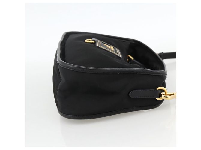 PRADA Hand Bag Nylon 2way Black Gold - vista 5