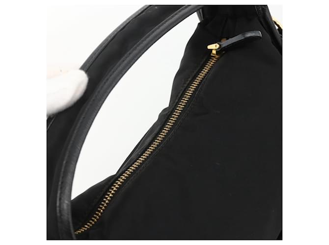 PRADA Hand Bag Nylon 2way Black Gold - vista 6