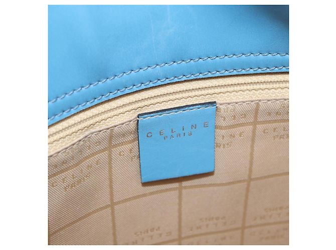 Céline CELINE Shoulder Bag Leather Light Blue Gold - vista 17