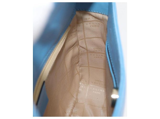Céline CELINE Shoulder Bag Leather Light Blue Gold - vista 18