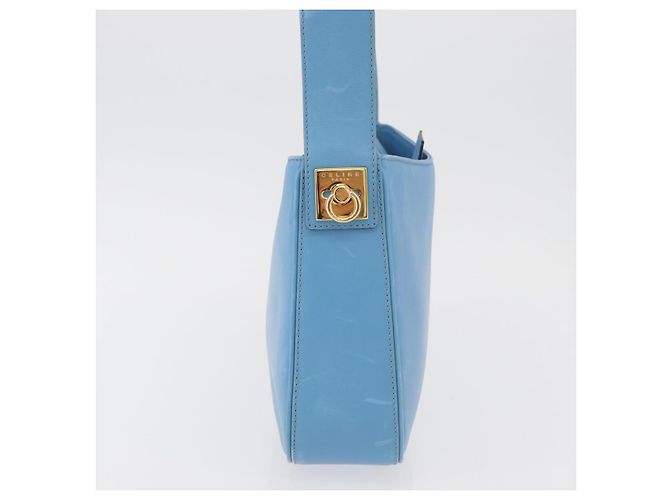 Céline CELINE Shoulder Bag Leather Light Blue Gold - vista 4
