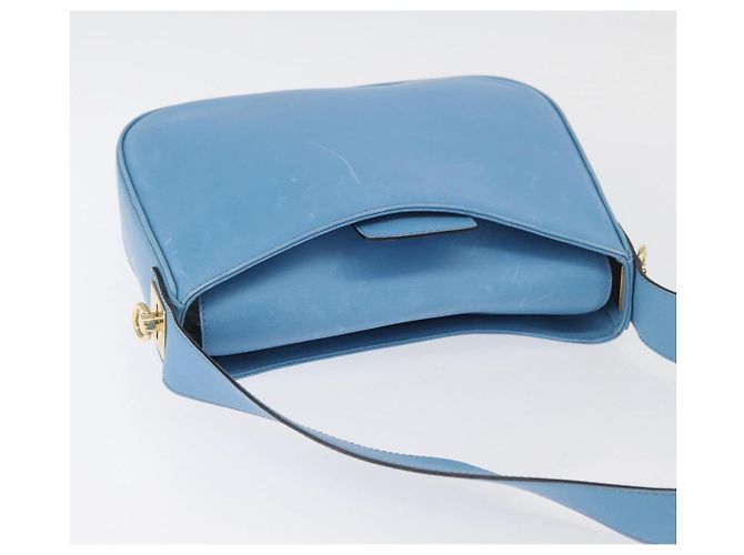 Céline CELINE Shoulder Bag Leather Light Blue Gold - vista 6